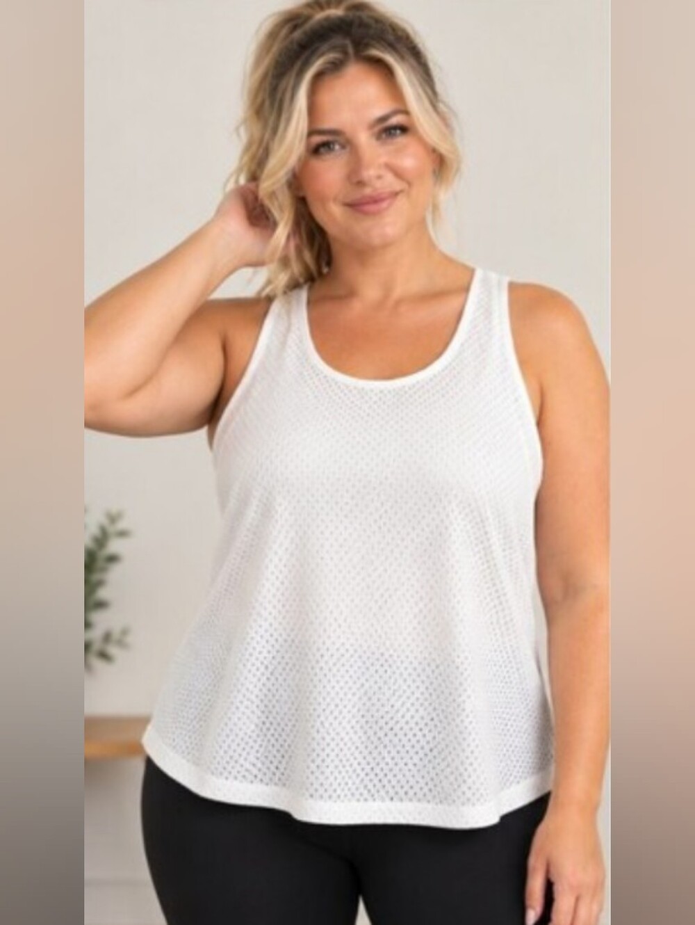 LUCY | White Air-tech Mesh Light & Free Bra Top | NWT